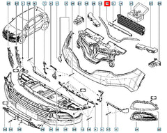 Captur Tampon Izgarası Taşıyıcısı Şema