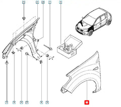 Sandero Çamurluk Şema