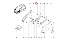 Kangoo Çamurluk Bağlantı Braketi Şema