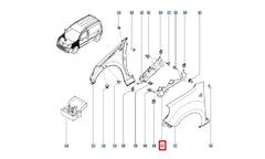 Kangoo Çamurluk Bağlantı Braketi Şema