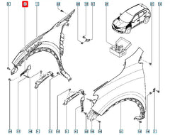 Kadjar Çamurluk Bağlantı Sacı Şema
