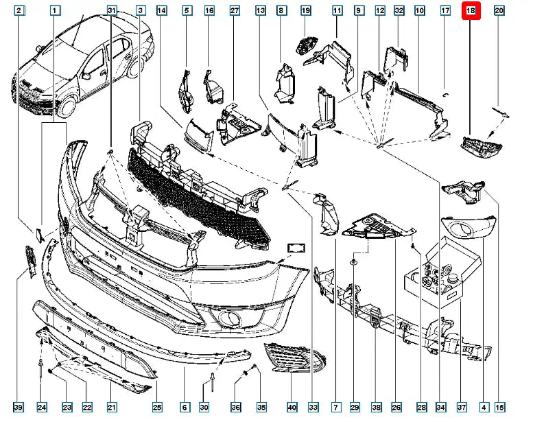 Logan Tampon Bağlantı Ayağı Şema Logan Tampon Bağlantı Ayağı Şema