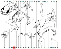Captur Tampon Çamurluk Arası Montaj Sacı Şema
