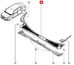 Megane Ön Cam Izgara Plastiği Şema