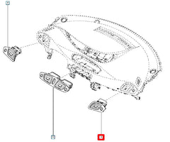 Clio Kalorifer Havalandırma Izgarası Çerçevesi Şema