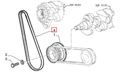 Palio Alternatör Kayışı Şema