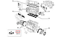Grande Punto Motor Contası Takım Üst Şema