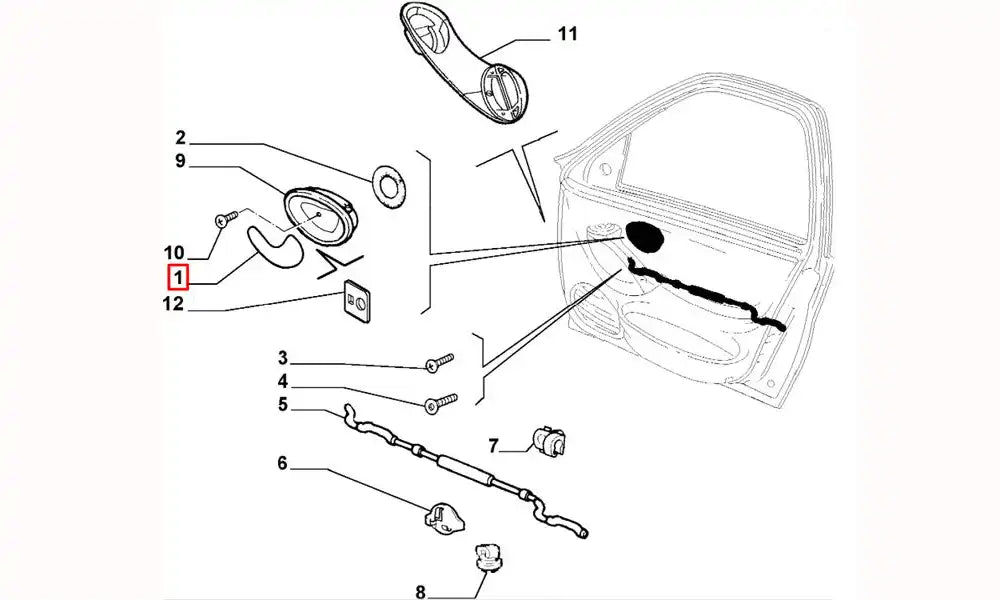 Palio Kapı İç Açma Kolu Şema Palio Kapı İç Açma Kolu Şema