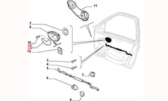Albea Kapı İç Açma Kolu Şema