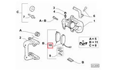 156 Arka Fren Balatası Şema