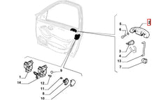 Palio Bagaj Dış Açma Kolu Şema