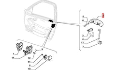 Siena Bagaj Dış Açma Kolu Şema