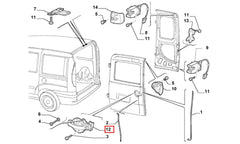 Doblo Bagaj Dış Açma Kolu Şema