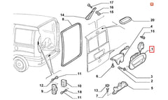 Doblo Bagaj Dış Açma Kolu Şema