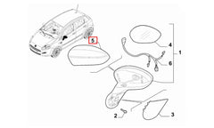 Grande Punto Yan Ayna Kapağı Şema