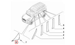 Doblo Kapı Ayna Köşe Plastiği Şema