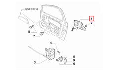 Grande Punto Kapı Dış Açma Kolu Şema
