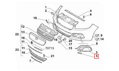 Linea Sis Farı Çerçeve Krom Nikelajı Şema