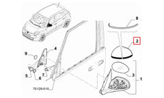 500 Yan Ayna Kapağı Şema