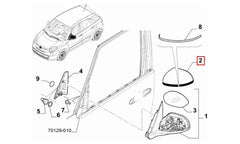 500 Yan Ayna Kapağı Şema