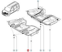 Sandero Motor Alt Koruma Plastiği Şema