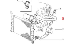 Tempra Motor Radyatörü Üst Hortumu Şema