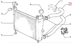 Uno Motor Radyatörü Üst Hortumu Şema