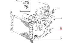 Tempra Motor Radyatörü Alt Hortumu Şema