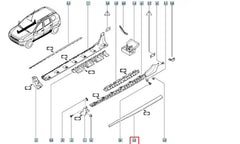 Duster Marşpiyel Kaplama Plastiği Şema