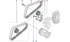 Master Alternatör Kayışı Gergi Bilyası Şema