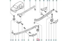Kangoo Sürgülü Kapı Ray Makarası Şema