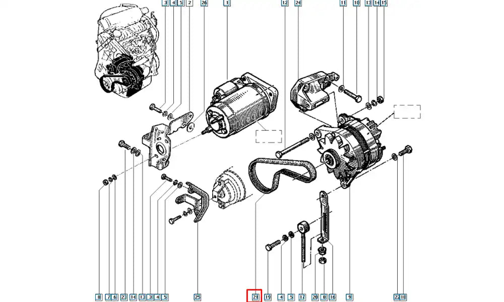 11 Alternatör Kayışı Şema