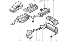 Laguna Egzoz Askı Ve Montaj Lastik Takozu Şema