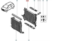 Twingo Motor Su Radyatörü Şema