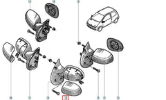 Twingo Yan Ayna Kapağı Şema