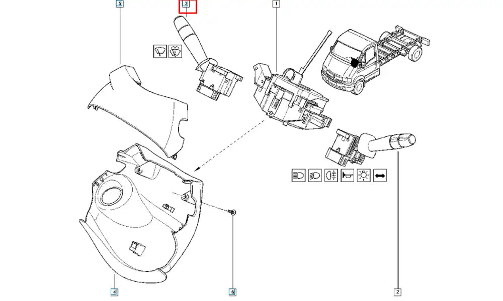 Trafic Far Silecek Kumanda Kolu Şema Trafic Far Silecek Kumanda Kolu Şema