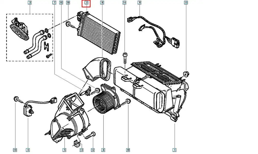 Kangoo Kalorifer Radyatörü Şema Kangoo Kalorifer Radyatörü Şema