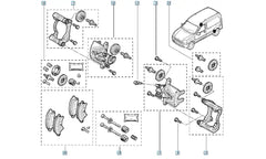 Kangoo Arka Fren Balatası Şema