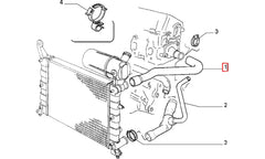 Tempra Motor Radyatörü Üst Hortumu Şema