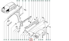 Megane Çamurluk Bağlantı Sacı Şema
