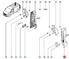 Trafic Stop Lambası Yuva Plastiği Şema