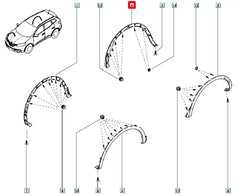 Kadjar Çamurluk Ağzı Kaplama Plastiği Şema