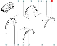 Kadjar Çamurluk Ağzı Kaplama Plastiği Şema
