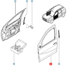 Sandero Kapı Komple Şema