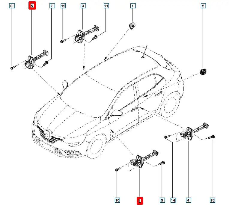 Megane Kapı Gergisi Şema Megane Kapı Gergisi Şema