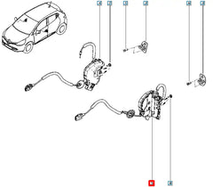 Clio Kapı Kilidi Şema