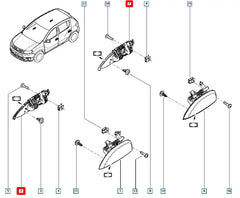 Logan Kapı Dış Açma Kolu Şema
