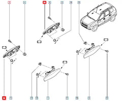 Duster Bagaj Dış Açma Kolu Şema