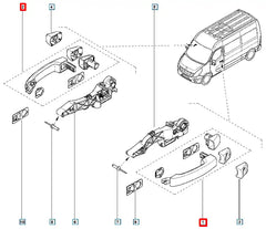 Master Kapı Dış Açma Kolu Şema