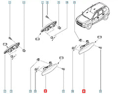 Sandero Kapı Dış Açma Kolu Şema